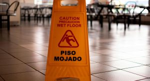caution wet floor sign