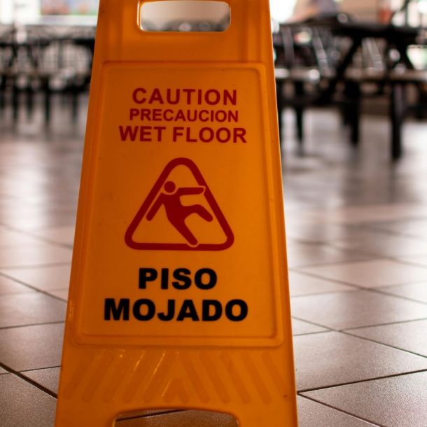 caution wet floor sign