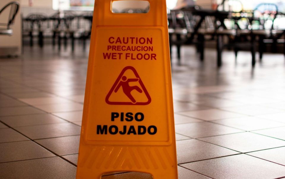caution wet floor sign